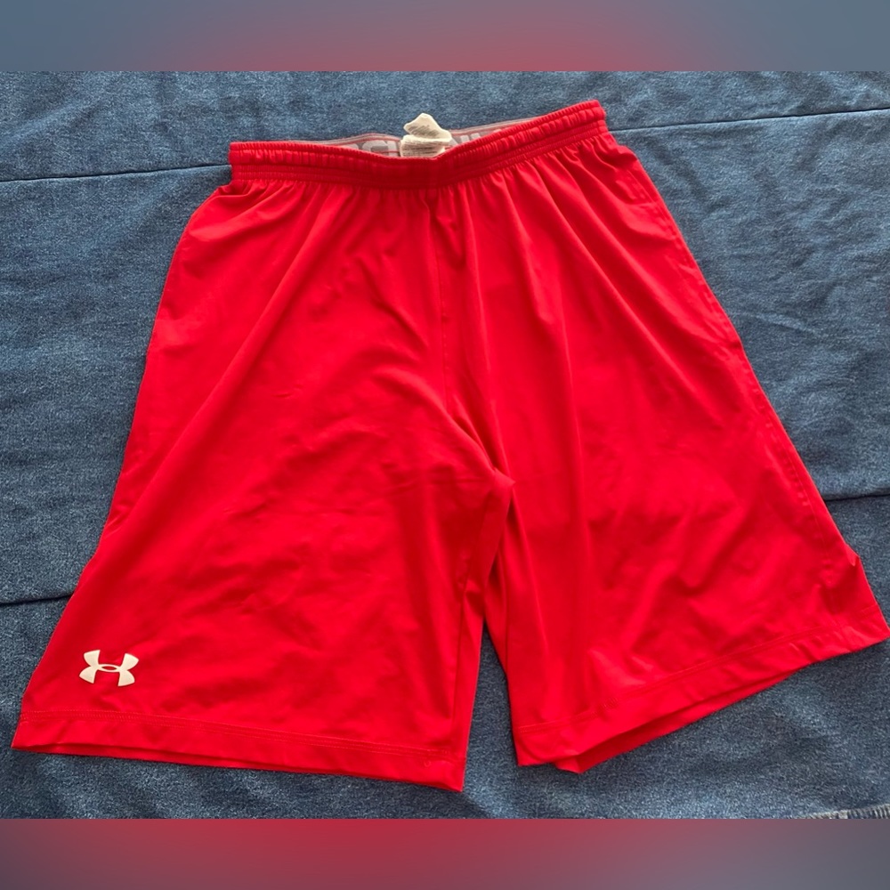 Red under Armour shorts